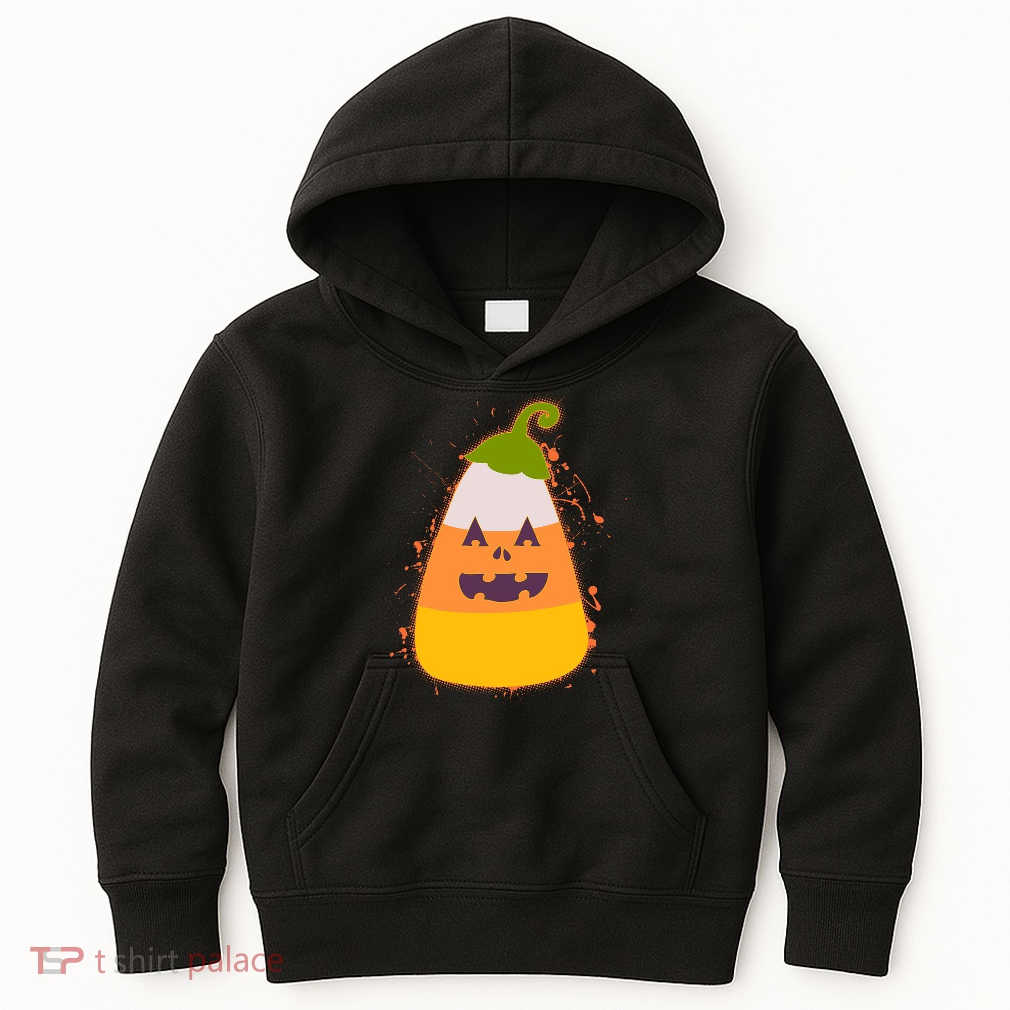 Funny Halloween Candy Corn Pumpkin Kids Hoodie