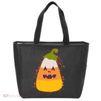 Funny Halloween Candy Corn Pumpkin Tote Bag thumb 0