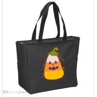 Funny Halloween Candy Corn Pumpkin Tote Bag thumb 2