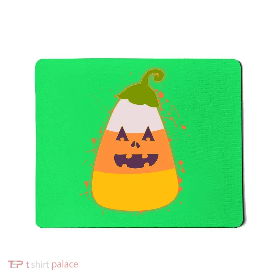 Funny Halloween Candy Corn Pumpkin Mousepad