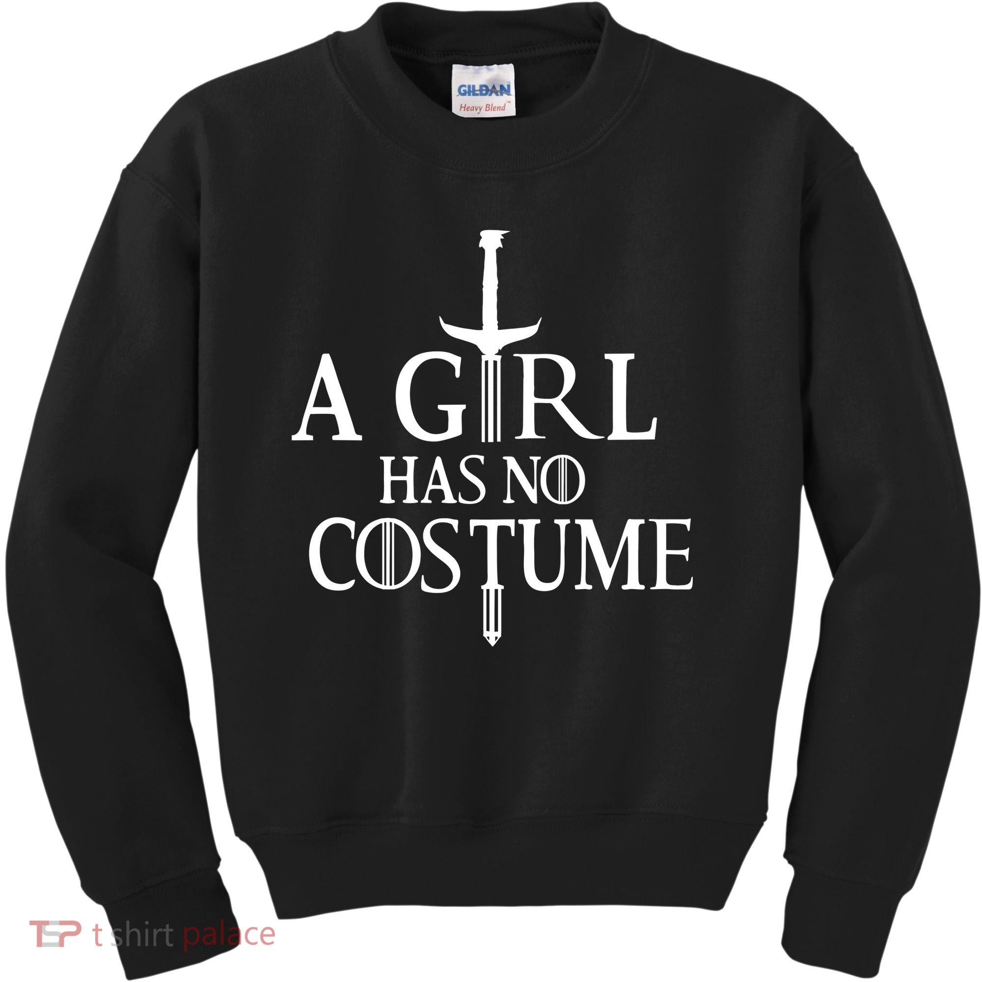 Funny Halloween, Cute Halloween, A Girl Has No Costume Kids Sweatshirt