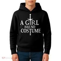 Funny Halloween, Cute Halloween, A Girl Has No Costume Kids Hoodie thumb 4