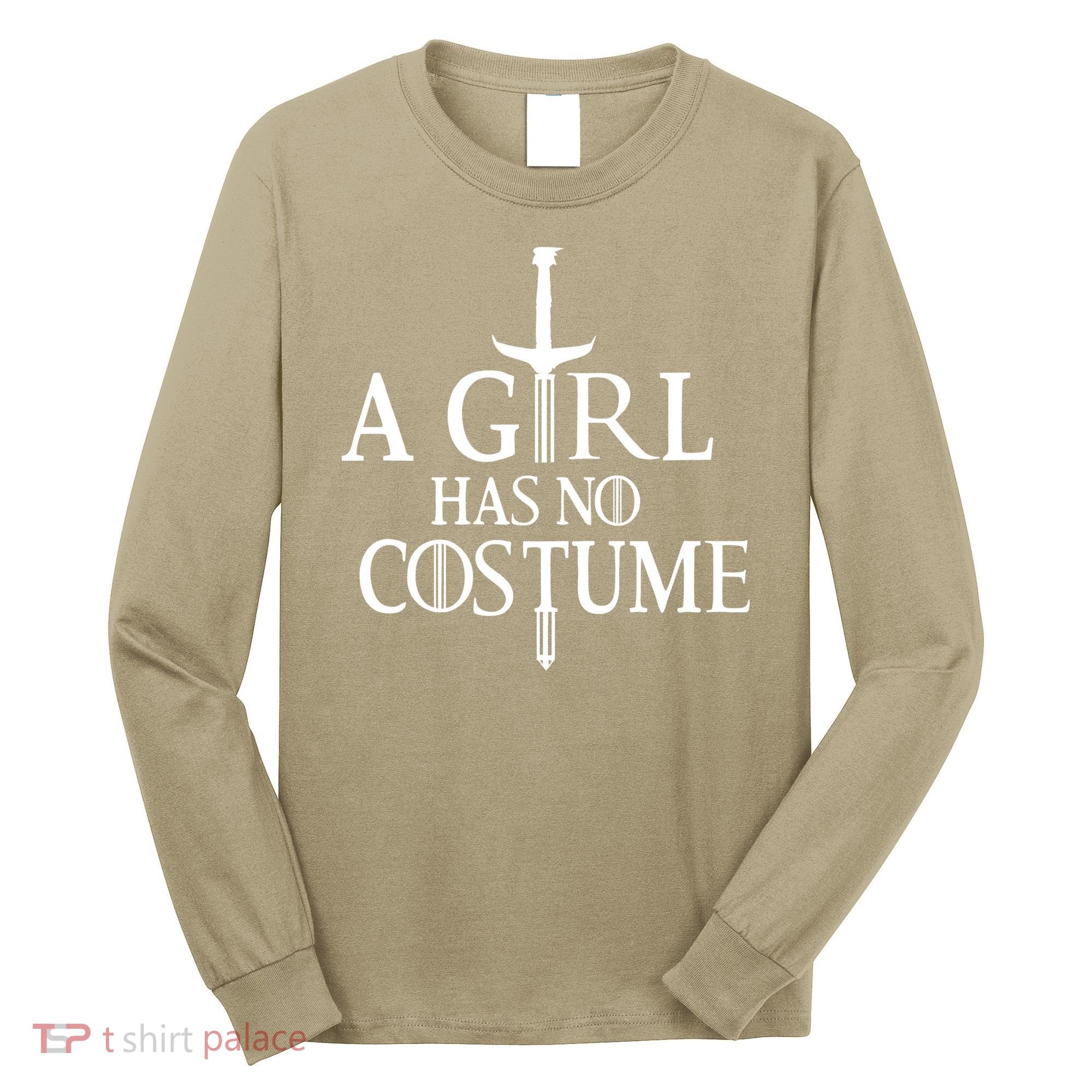 Funny Halloween, Cute Halloween, A Girl Has No Costume Long Sleeve Shirt