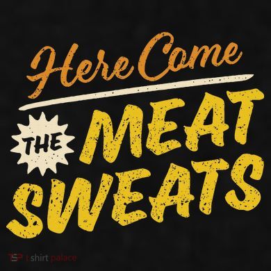 Funny Here Come The Meat Sweats Ladies PosiCharge Tri-Blend Wicking Tank