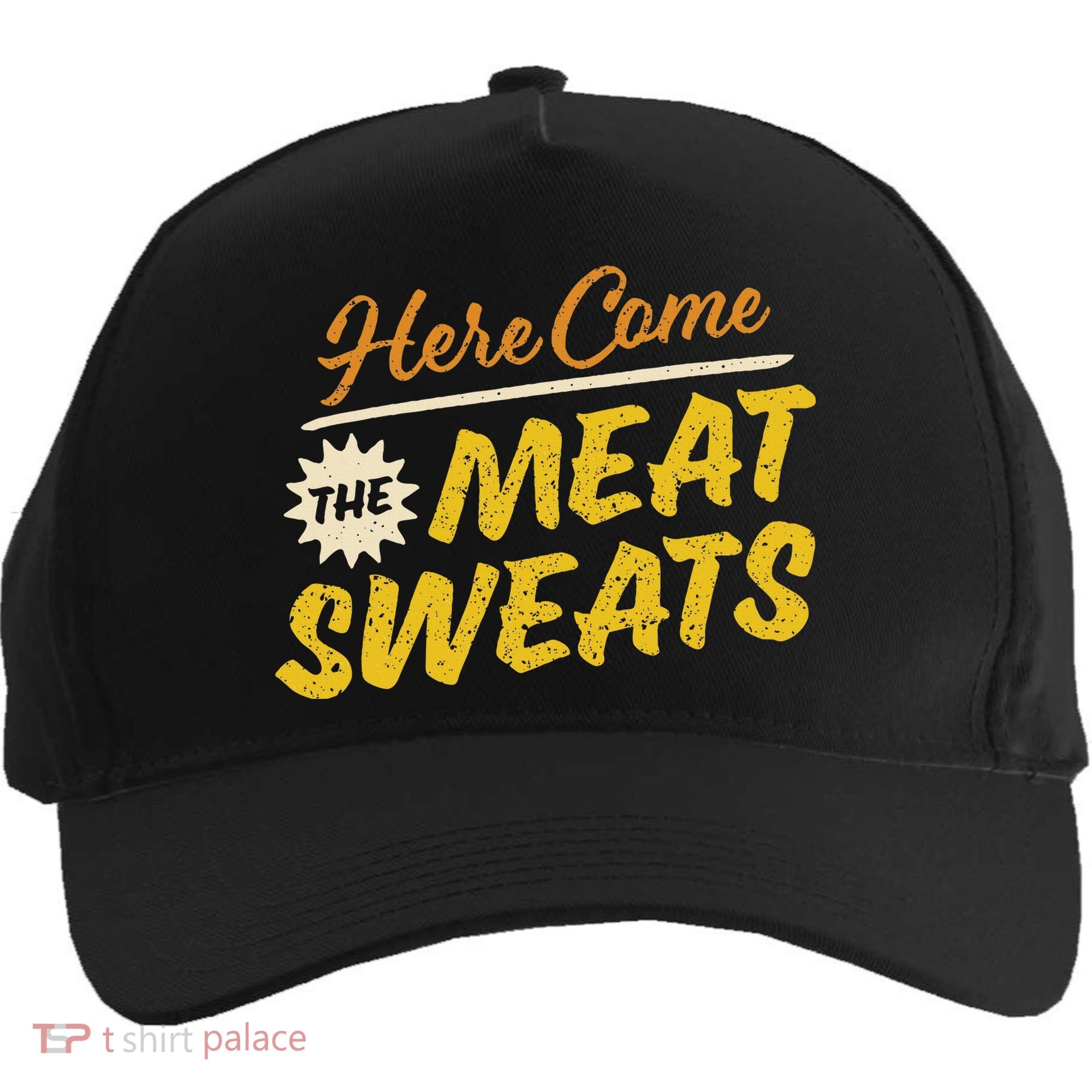 Funny Here Come The Meat Sweats Five-Panel Snapback Cap