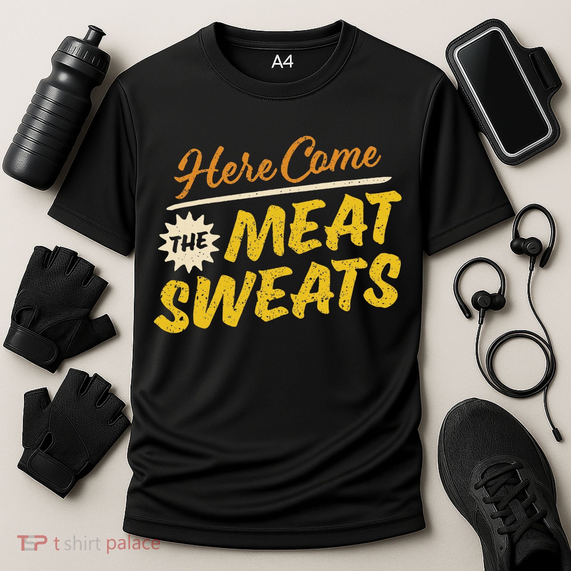 Funny Here Come The Meat Sweats Cooling Performance Crew T-Shirt