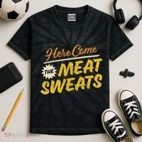 Funny Here Come The Meat Sweats Kids Tie-Dye T-Shirt thumb 2