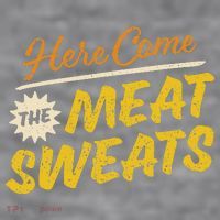 Funny Here Come The Meat Sweats Women's Racerback Cropped Tank thumb 2