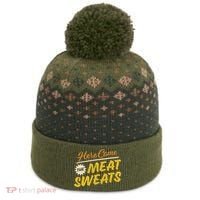 Funny Here Come The Meat Sweats The Baniff Cuffed Pom Beanie thumb 0