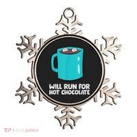 Funny Hot Chocolate Lover Will Run For Hot Chocolate Ornament thumb 0