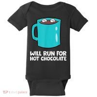Funny Hot Chocolate Lover Will Run For Hot Chocolate Baby Bodysuit thumb 0