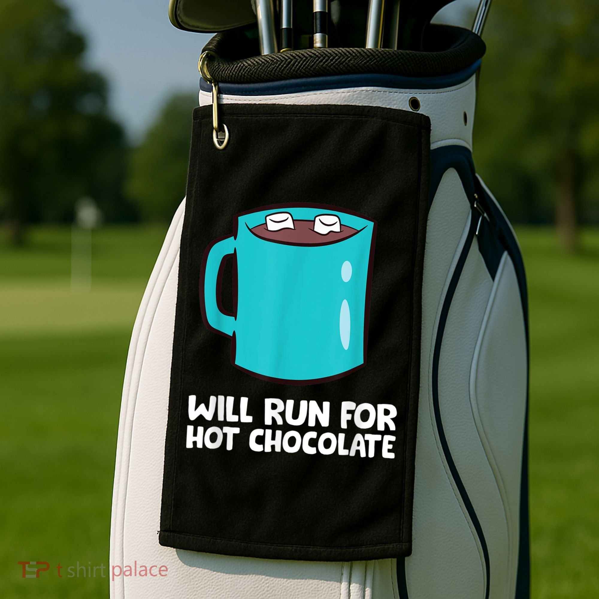 Funny Hot Chocolate Lover Will Run For Hot Chocolate Golf Towel