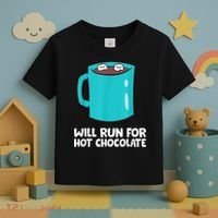 Funny Hot Chocolate Lover Will Run For Hot Chocolate Toddler T-Shirt thumb 3