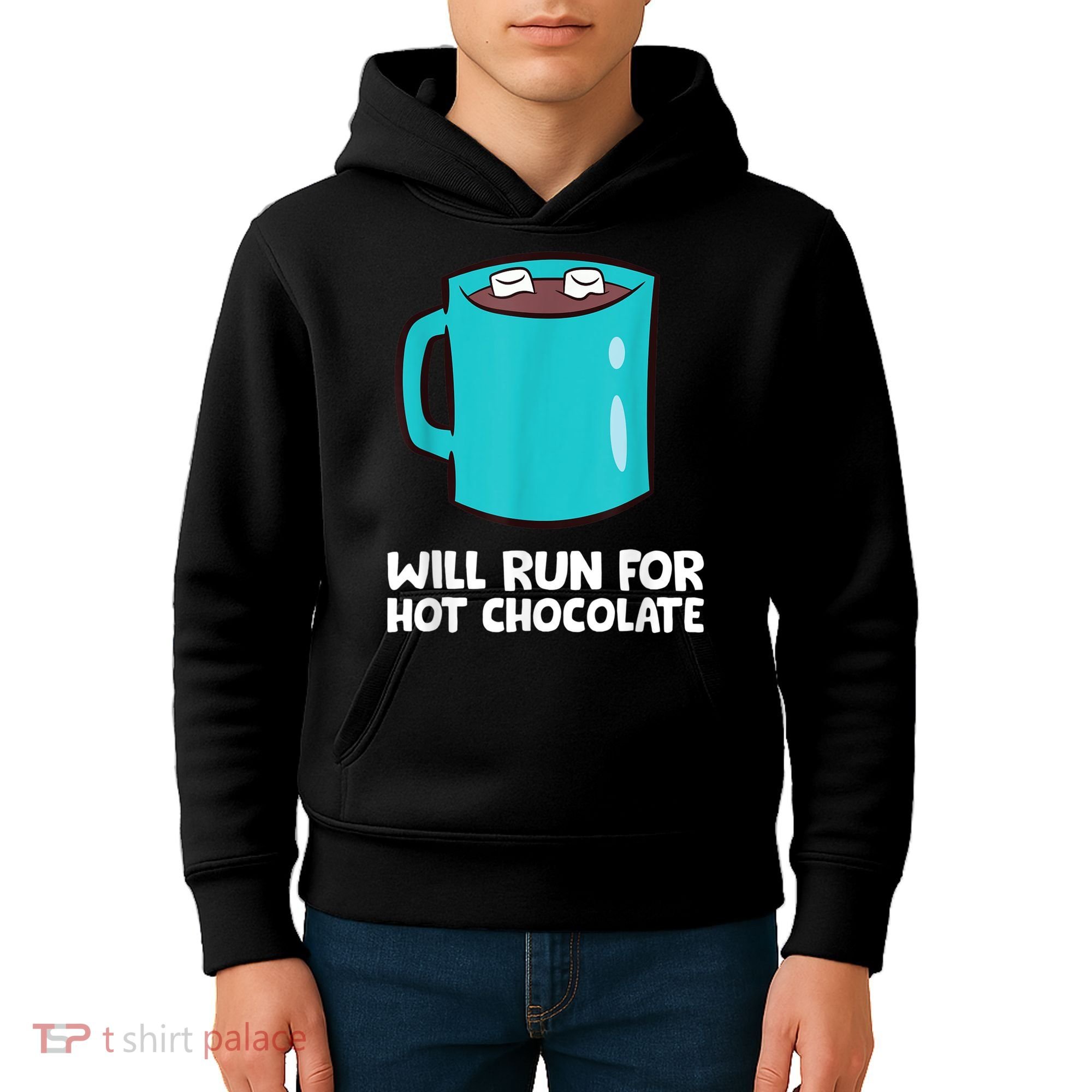 Funny Hot Chocolate Lover Will Run For Hot Chocolate Kids Hoodie