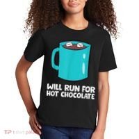 Funny Hot Chocolate Lover Will Run For Hot Chocolate Kids T-Shirt thumb 2