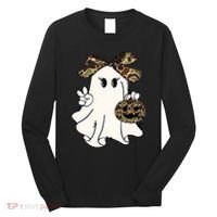Funny Halloween Camouflage Camo Ghost Hello Hunting Season Long Sleeve Shirt thumb 0