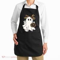 Funny Halloween Camouflage Camo Ghost Hello Hunting Season Apron thumb 2