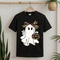 Funny Halloween Camouflage Camo Ghost Hello Hunting Season T-Shirt thumb 2