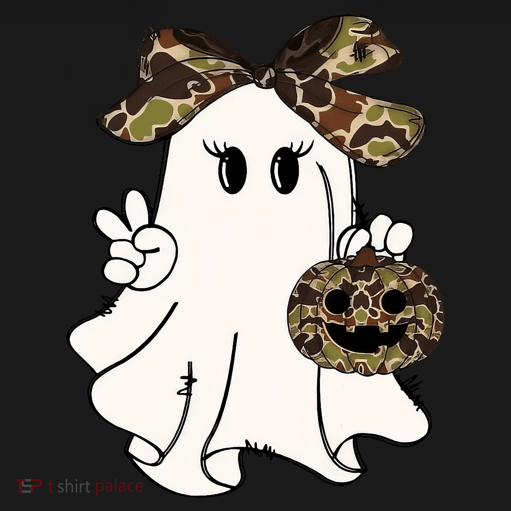 Funny Halloween Camouflage Camo Ghost Hello Hunting Season Bucket Hat