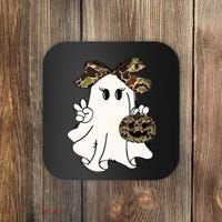 Funny Halloween Camouflage Camo Ghost Hello Hunting Season Coaster thumb 0