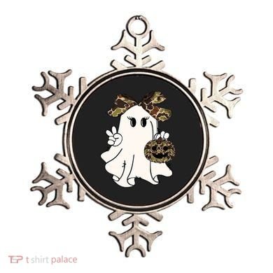 Funny Halloween Camouflage Camo Ghost Hello Hunting Season Ornament
