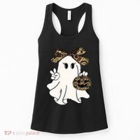 Funny Halloween Camouflage Camo Ghost Hello Hunting Season Women's Tank Top thumb 0