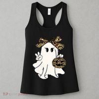 Funny Halloween Camouflage Camo Ghost Hello Hunting Season Women's Tank Top thumb 3