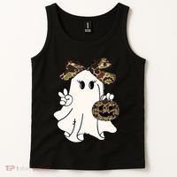 Funny Halloween Camouflage Camo Ghost Hello Hunting Season Tank Top thumb 2
