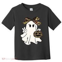 Funny Halloween Camouflage Camo Ghost Hello Hunting Season Toddler T-Shirt thumb 0
