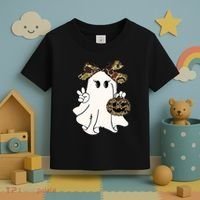Funny Halloween Camouflage Camo Ghost Hello Hunting Season Toddler T-Shirt thumb 3