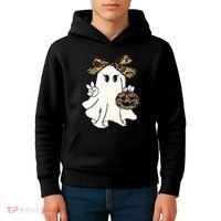 Funny Halloween Camouflage Camo Ghost Hello Hunting Season Kids Hoodie thumb 4