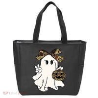 Funny Halloween Camouflage Camo Ghost Hello Hunting Season Tote Bag thumb 0