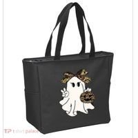 Funny Halloween Camouflage Camo Ghost Hello Hunting Season Tote Bag thumb 2