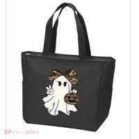 Funny Halloween Camouflage Camo Ghost Hello Hunting Season Tote Bag thumb 3