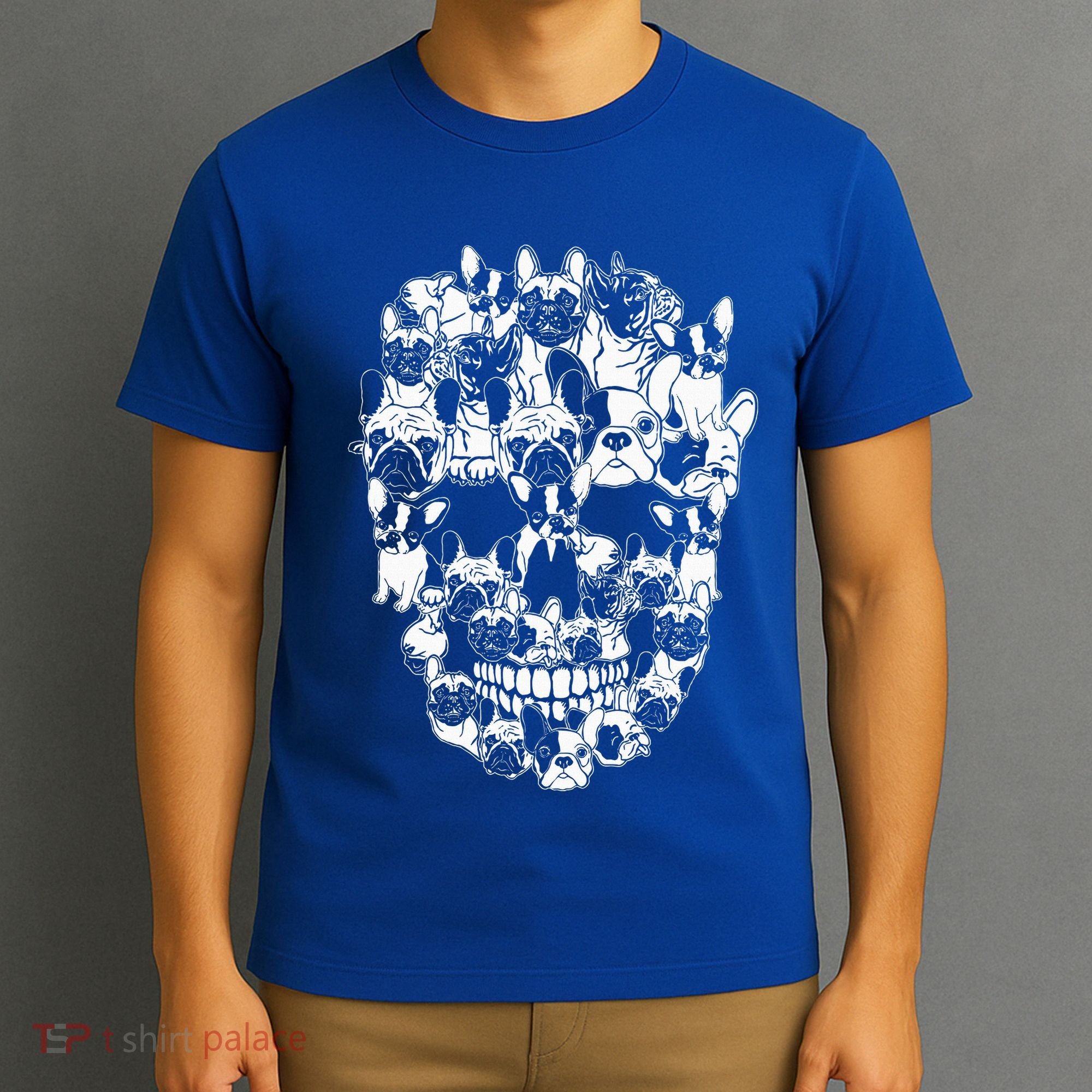 Funny Halloween Costume Skull French Bulldog Dog Lover T-Shirt