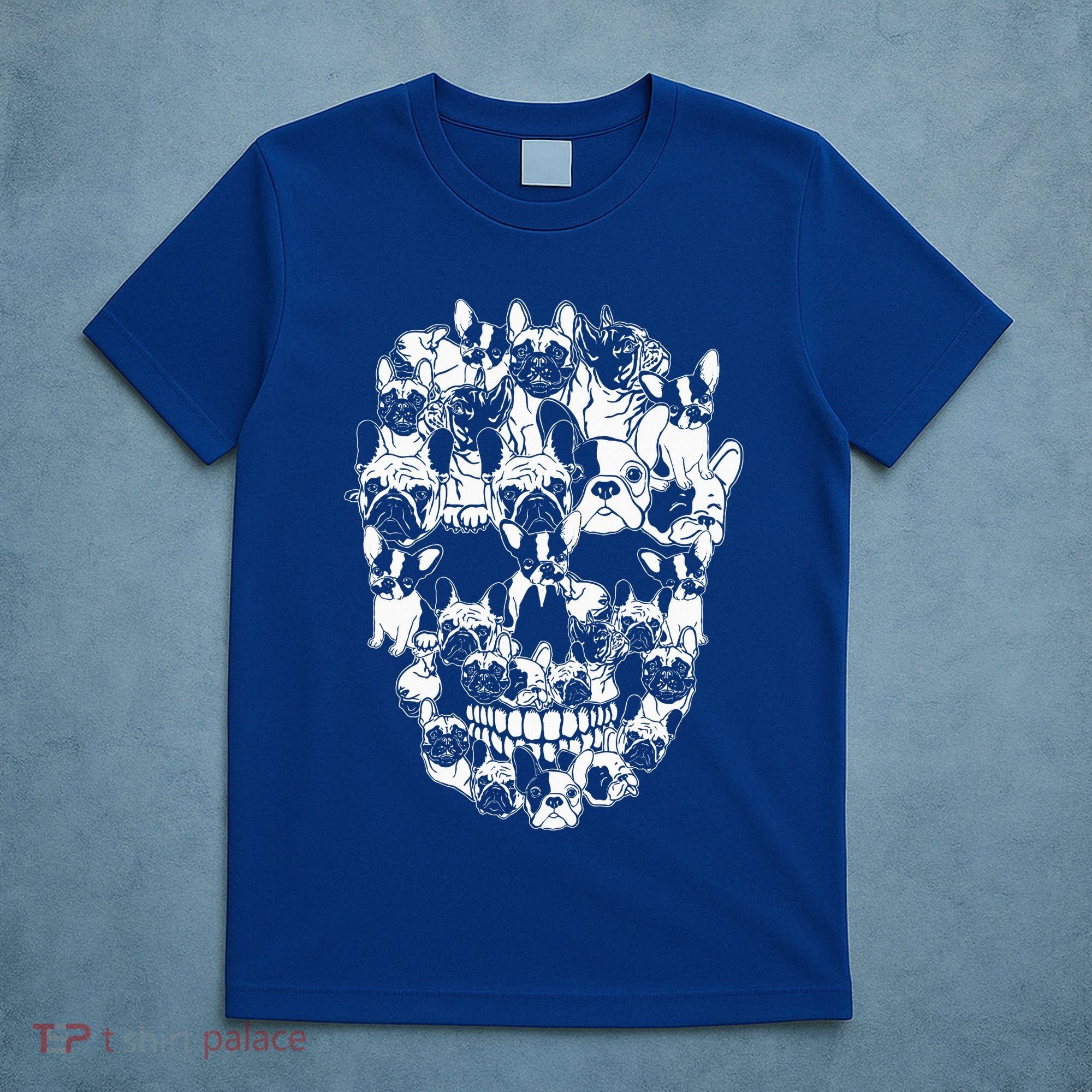 Funny Halloween Costume Skull French Bulldog Dog Lover T-Shirt