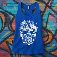 Funny Halloween Costume Skull French Bulldog Dog Lover Women's Tank Top thumb 3