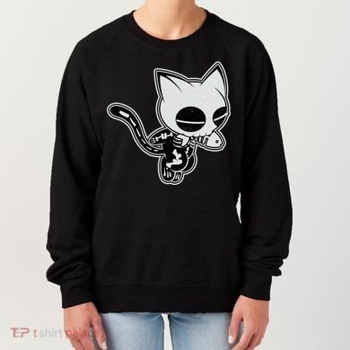 Funny Halloween Cute Ghost Skelekat Women's Sweatshirt