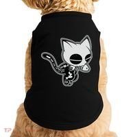 Funny Halloween Cute Ghost Skelekat Doggie Tank thumb 0
