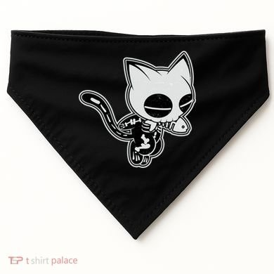 Funny Halloween Cute Ghost Skelekat USA-Made Doggie Bandana
