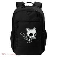 Funny Halloween Cute Ghost Skelekat Backpack thumb 0