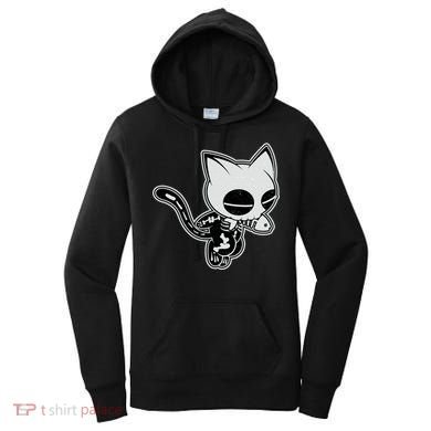 Funny Halloween Cute Ghost Skelekat Women's Hoodie