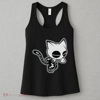 Funny Halloween Cute Ghost Skelekat Women's Tank Top thumb 3
