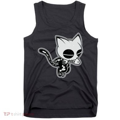 Funny Halloween Cute Ghost Skelekat Tank Top