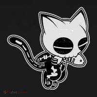 Funny Halloween Cute Ghost Skelekat Tote Bag thumb 4