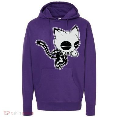 Funny Halloween Cute Ghost Skelekat Hoodie