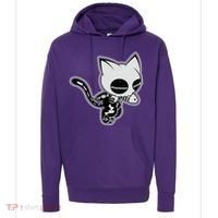 Funny Halloween Cute Ghost Skelekat Hoodie thumb 0