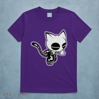 Funny Halloween Cute Ghost Skelekat T-Shirt thumb 5