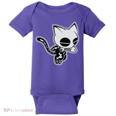 Funny Halloween Cute Ghost Skelekat Baby Bodysuit