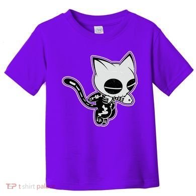 Funny Halloween Cute Ghost Skelekat Toddler T-Shirt